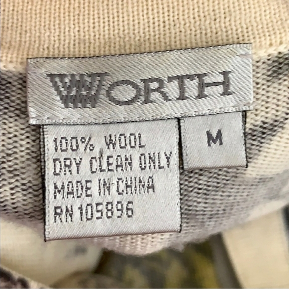 Worth Cardigan Multi Color Luxury Wool Winter Leaf Pattern Gold Spring Fall Chic - Picture 11 of 12